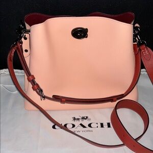 Coach Willow Bucket Crossbody Peach